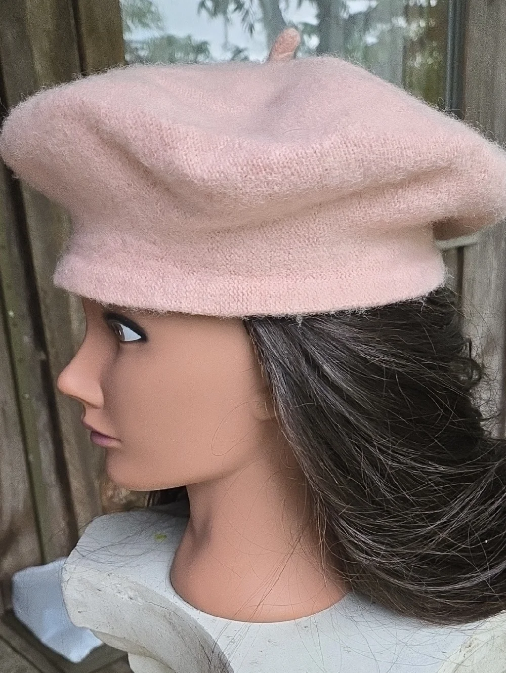 Blush Pink Wool Blend Beret